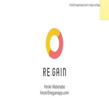 500 Kobe Pre-Accelerator Demo Day >> Regain