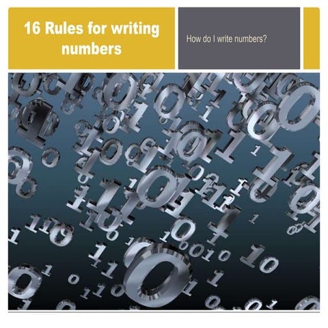 16 Rules For Writing Numbers