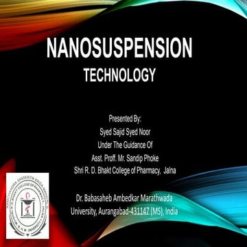 nanosuspension technology by sajid