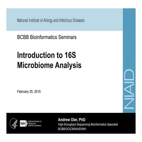 Introduction to 16S Microbiome Analysis