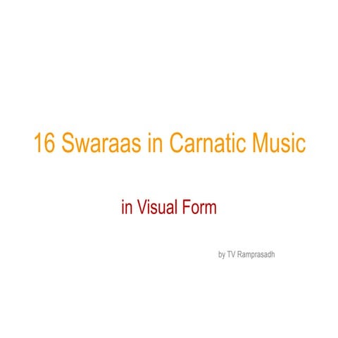 16 swaraas in Carnatic Music | PDF