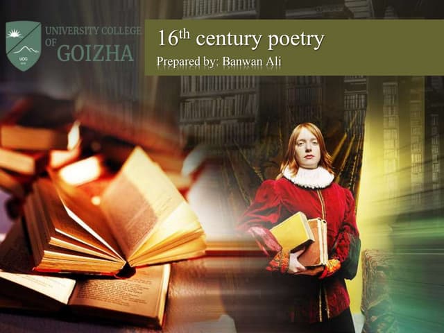 16th century poetry PPT