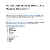 Deer Hunting Pack List – The 6 Best Hunting Backpacks of 2024 – ZUCNYS