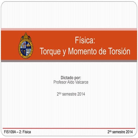 Momento de Torsión y Torque