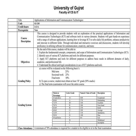 16 week plan of GE-203.doc outlines for 2023