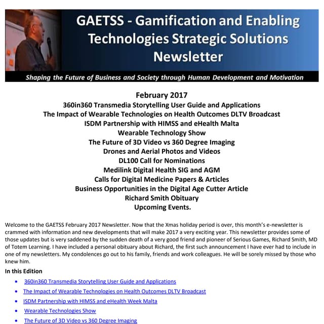 February 2017 GAETSS Newsletter