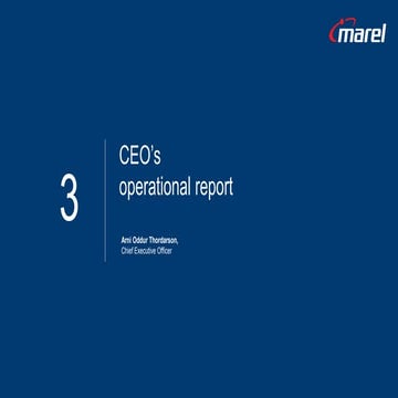 Marel CEO report
