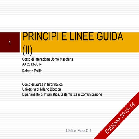 17. Principi e linee guida (ii)