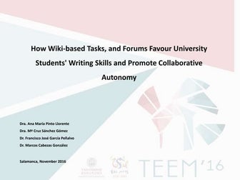How Wiki-based Tasks, and Forums Favor University Students' Writing Skills an...