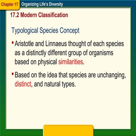 17.2 modern classification