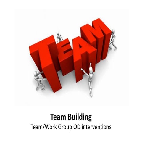 Team building -  Team work group OD interventions -  Organizational Change an...