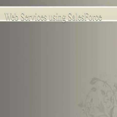 webservices using salesforce