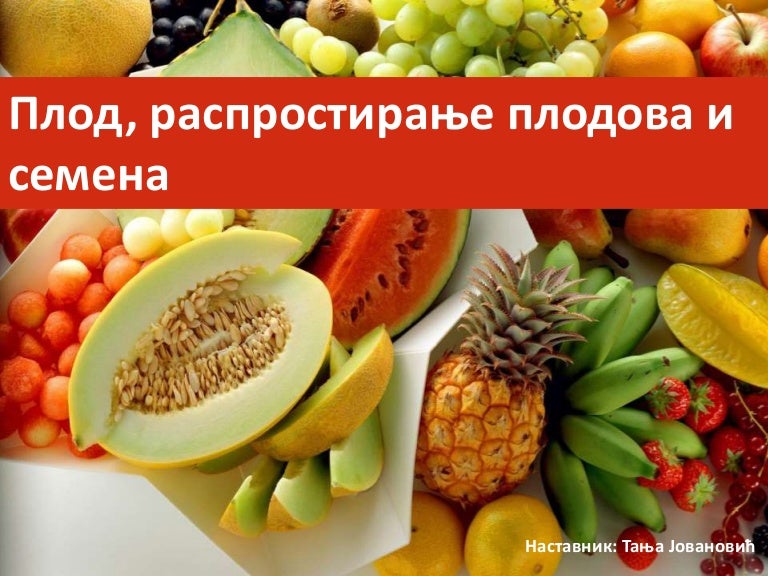 Plod, rasprostiranje plodova i semena