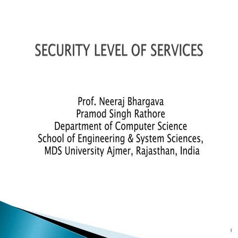 17.security level of services
