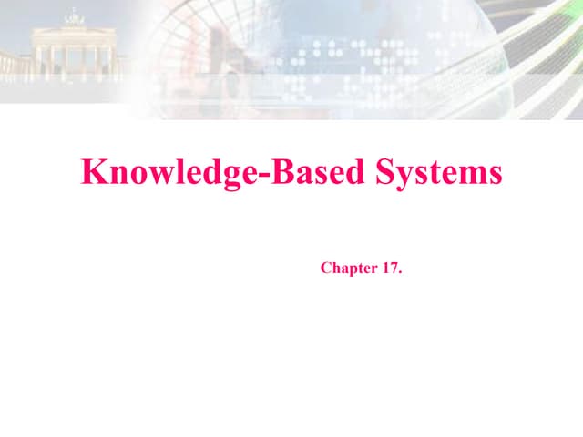 17 1 knowledge-based system