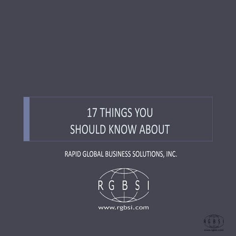 17 Things You Should Know About RGBSI