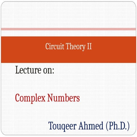 A lecture on complex numbers and their mathematical operations