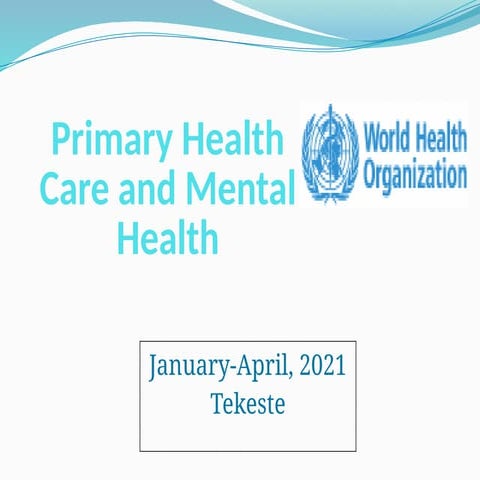 17. Primary Health Care and Mental Health.pptx