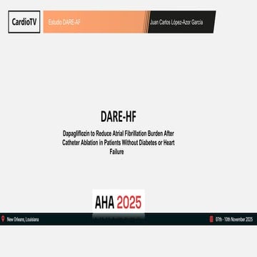 Estudio DARE-HF  AHA 2025  Nueva Orleans