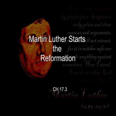 17 3 Luther Starts The Reformation | PPT