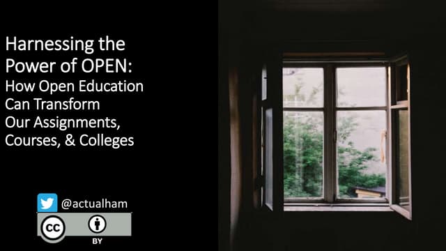 Harnessing the Power of Open: How Open Education Can Transform Our Assignment...