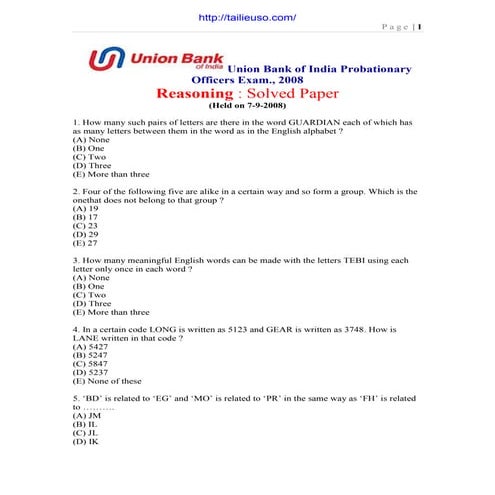 17 bank-exam-solved-question-papers ans