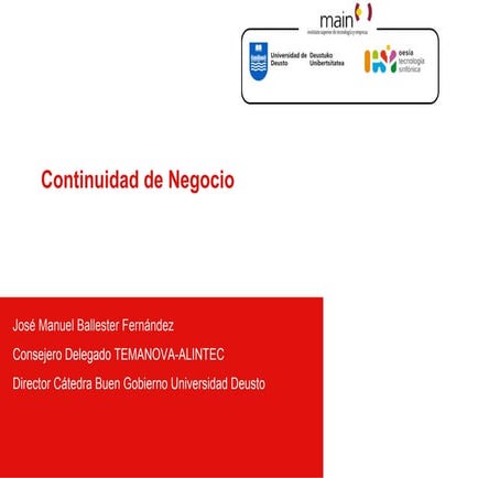 ISO 22301, SGCN, BCMS, Sistema de Gestión de la Continuidad del Negocio ...
