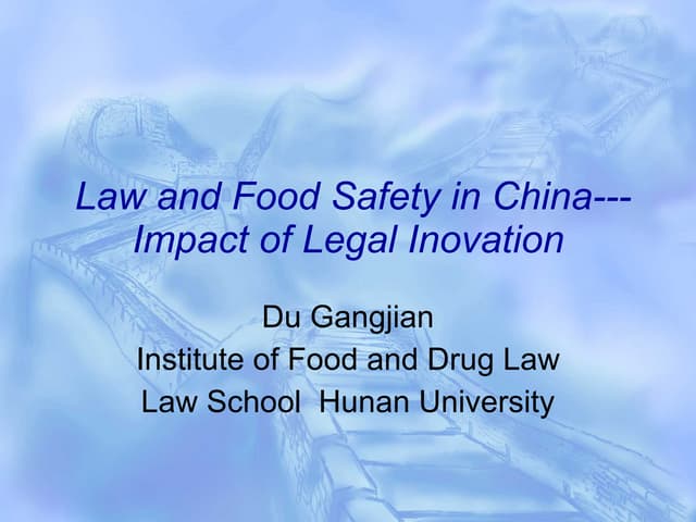 12 - Innovating Food, Innovating the Law -  DU GANGJIAN