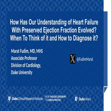 Heart Failure with Preserved Ejection Fraction: Diagnostic Updates | PPTX