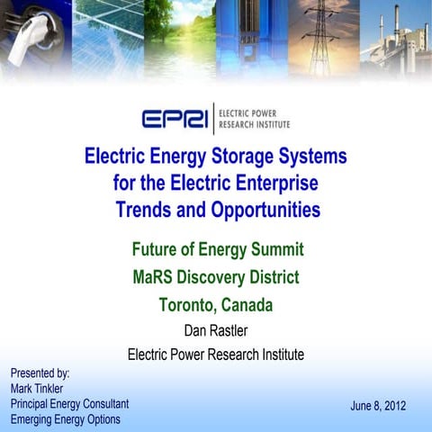 Emerging energy generation and storage technology by Mark Tinkler
