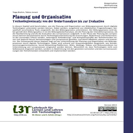 Planung und Organisation - Technologieeinsatz von der Bedarfsanalyse bis zur ...