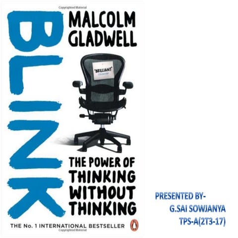 blink by malcom gladwell