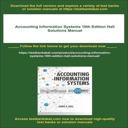 Accounting Information Systems 10th Edition Hall Solutions Manual | PDF