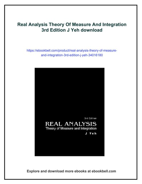 Real Analysis: Theory of Measure and Integration [ペーパーバック] Yeh， J. Real Analysis: Theory of Measure and Integration - J. Yeh