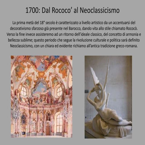 1700 Rococo' e Neoclassicismo