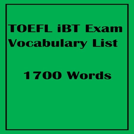 1700 TOEFL WORDS