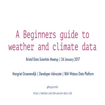 Beginners guide to weather and climate data