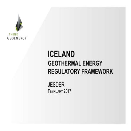 Iceland S Geothermal Energy Regulatory Framework Pptx