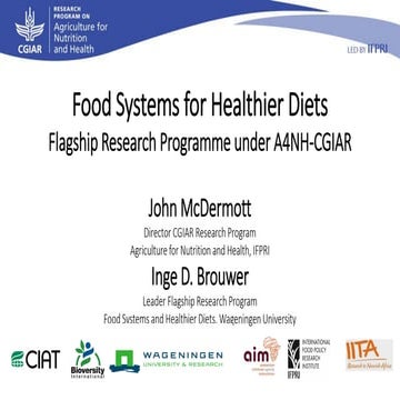Food Systems for Healthier Diets