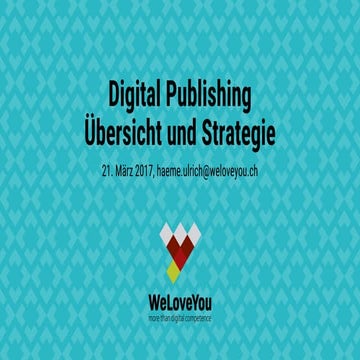 Digital Publishing Übersicht & Strategie