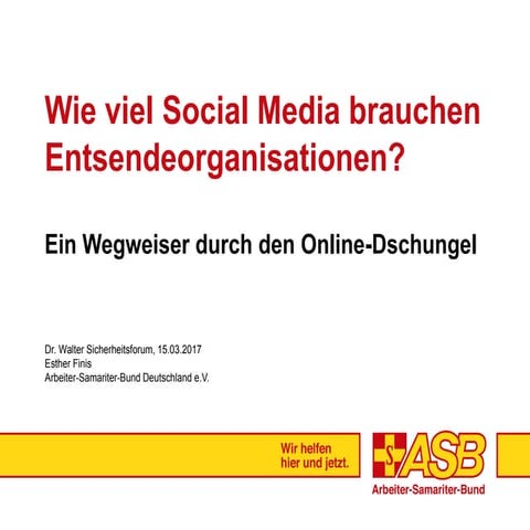 Wie viel Social Media brauchen Entsendeorganisationen?
