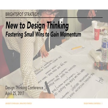 Design Thinking 2017: New to Design Thinking