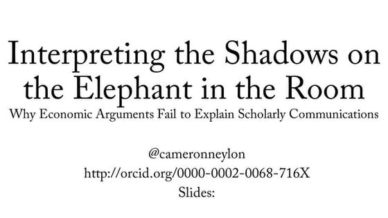 Interpreting Shadows on the Elephant in the Room