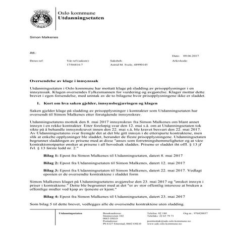 Klage Auf Vorzugsweise Befriedigung oversendelse av klage i innsynssak | PDF