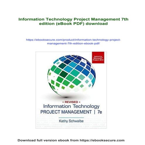 Information Technology Project Management 7th edition (eBook PDF)