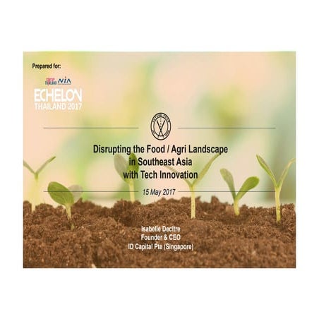 Disrupting the Food / Agri Landscape in Southeast Asia With Tech Innovation