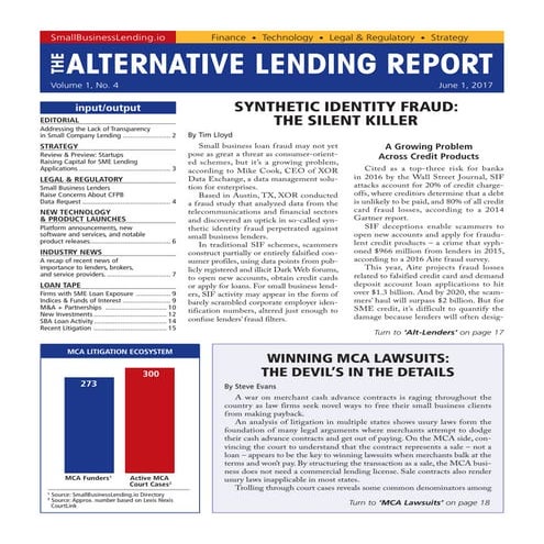 June 2017 - The Alternative Lending Report | PDF