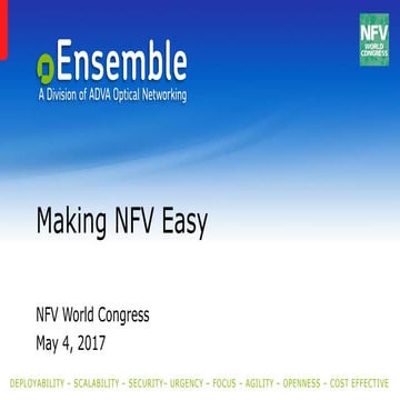 Making NFV Easy