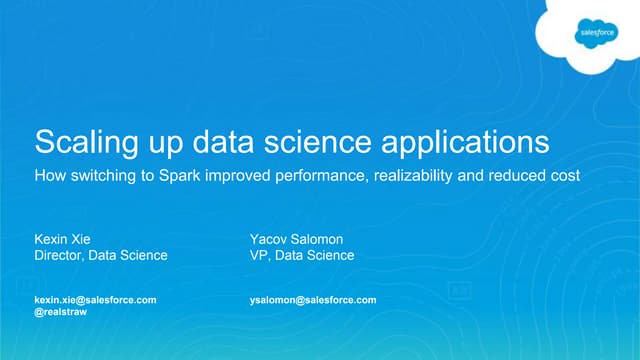 Scaling up data science applications