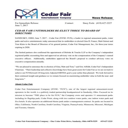 170607   annual meeting release